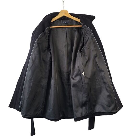 Gap Wool Blend Peacoat Women's M Black Belted 3/4 Sleeve Sailor Retro Button - Picture 10 of 16